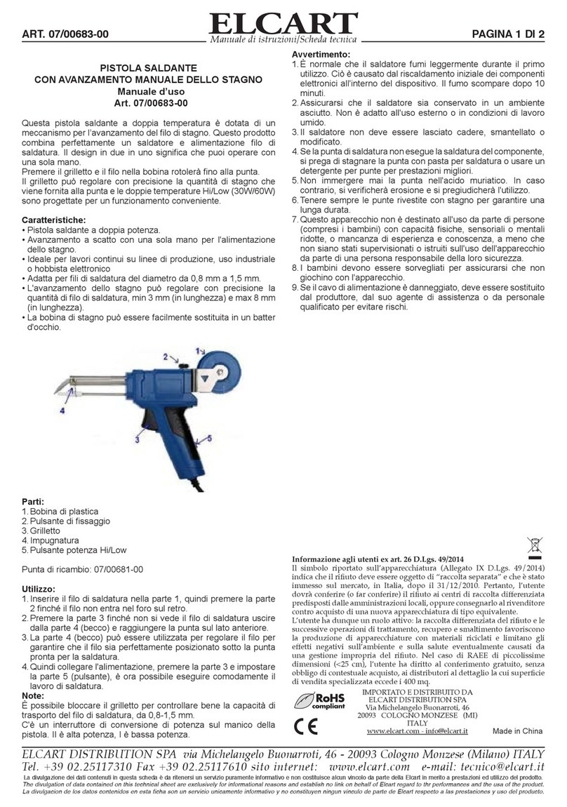 ELCART 07/00683-00 User manual