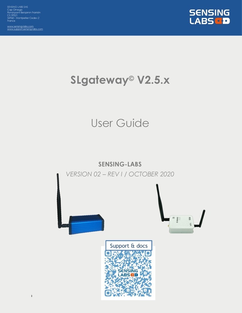 Sensing Labs SLgateway V2.5 Series user guide