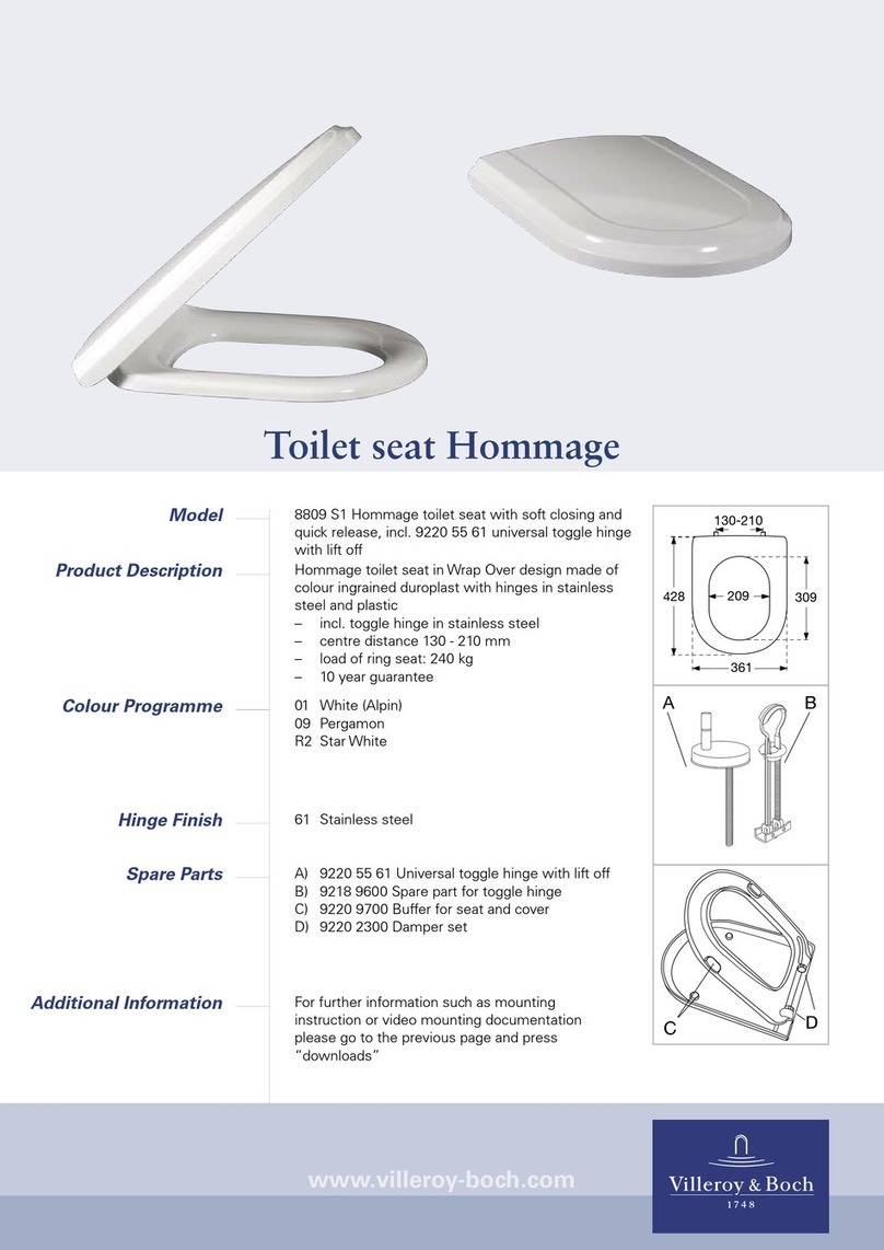 Villeroy & Boch Hommage 8809 S1 manual Villeroy & Boch Hommage 8809 S1 manual
