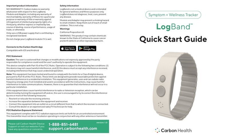 Carbon LogBand User manual