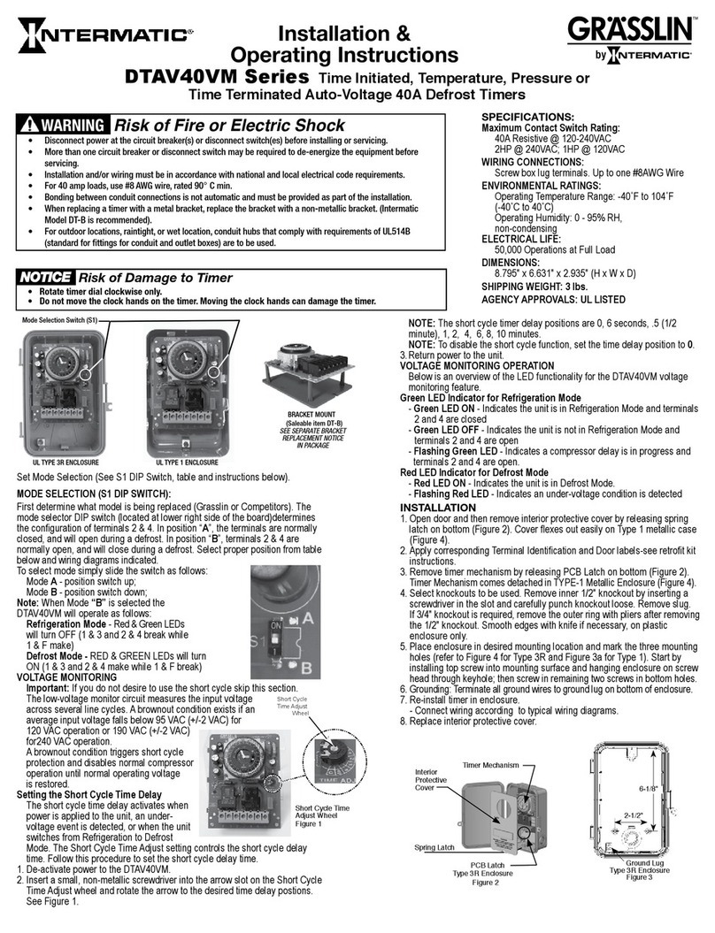 Intermatic GRASSLIN DTAV40VM Series Manual