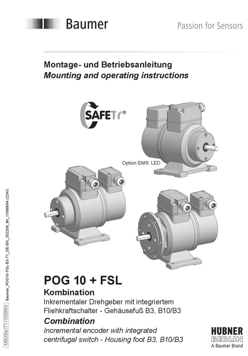 Baumer Hubner POG 10 + FSL Mounting and operating instructions Baumer Hubner POG 10 + FSL Mounting and operating instructions