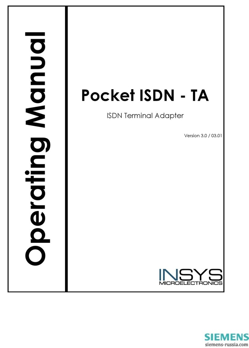 Siemens INSYS Pocket ISDN-TA User manual
