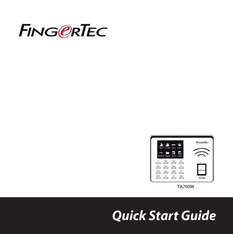 FingerTec TA700W quick start guide