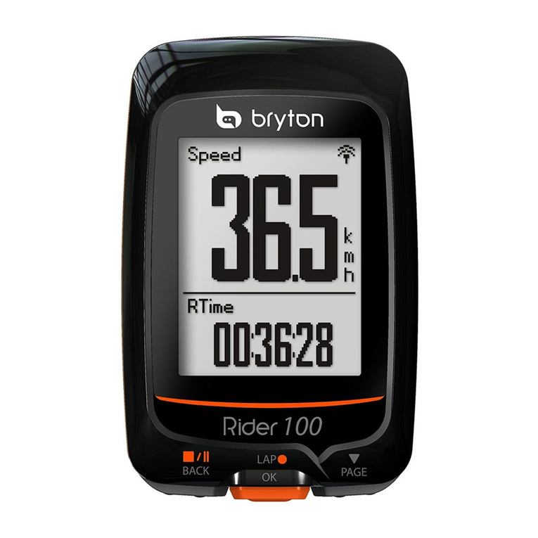 Bryton Rider 100 quick start guide