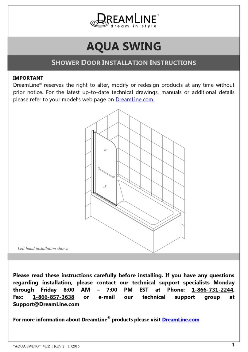 Dreamline AQUA SWING User manual Dreamline AQUA SWING User manual
