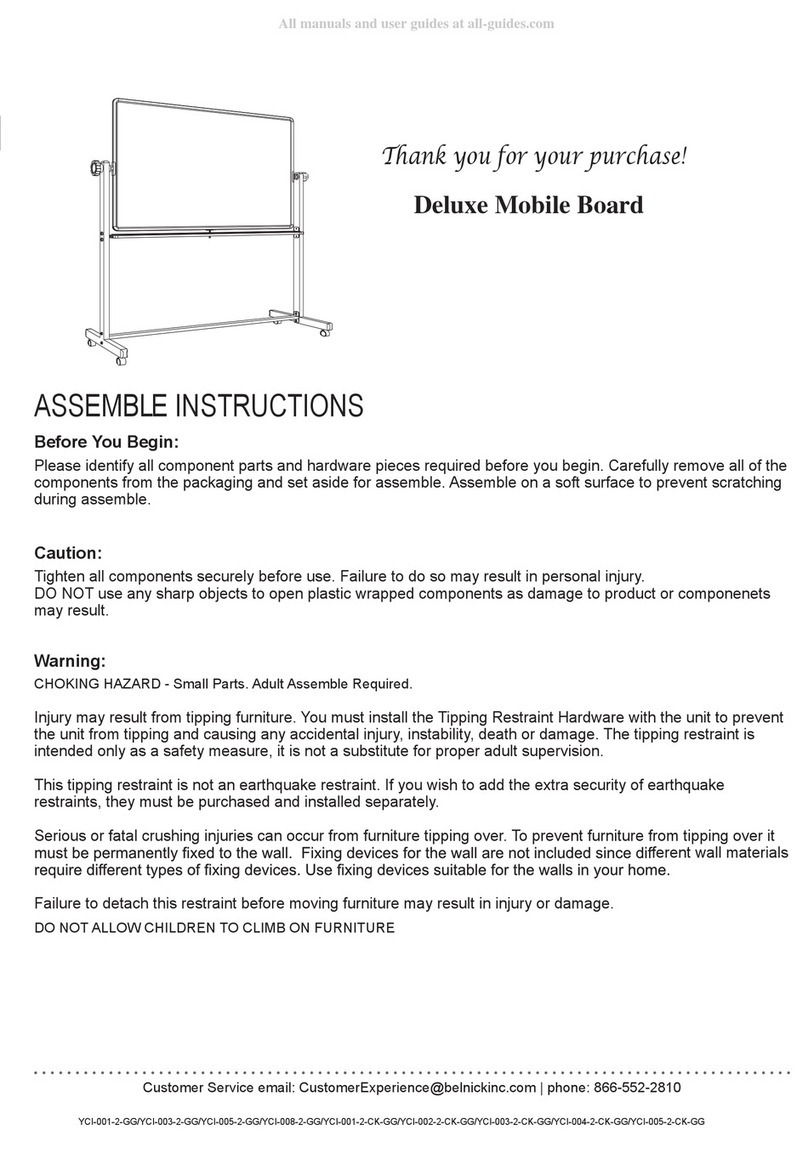 Flash Furniture Deluxe Mobile Board Assemble instructions