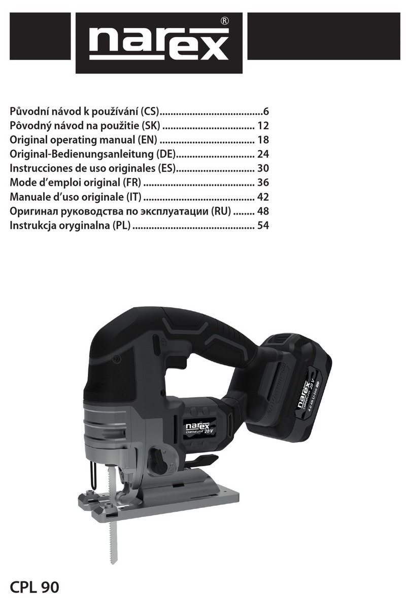Narex CPL 90 Installation instructions