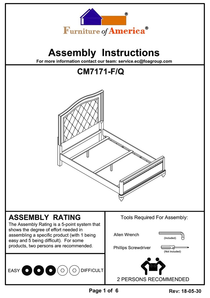 Furniture of America Ariston CM7171-F Assembly instructions Furniture of America Ariston CM7171-F Assembly instructions