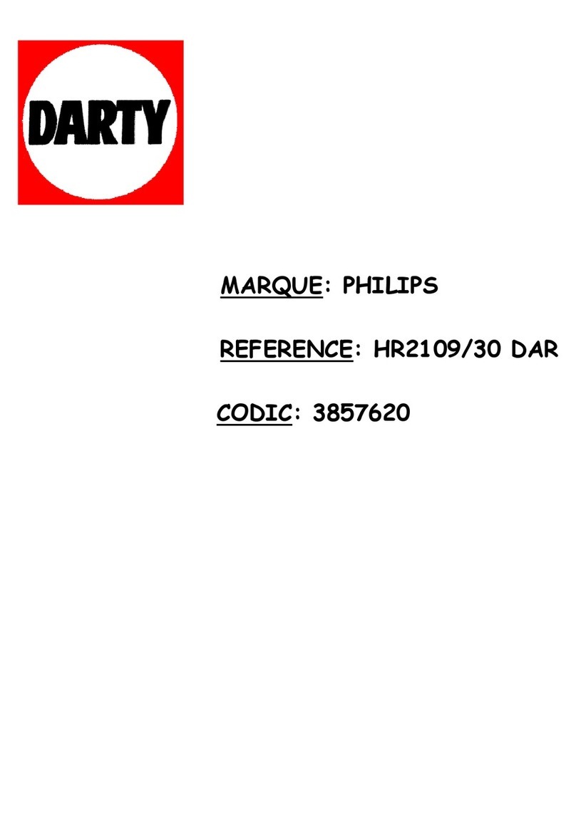 Philips HR2109/30 user manual