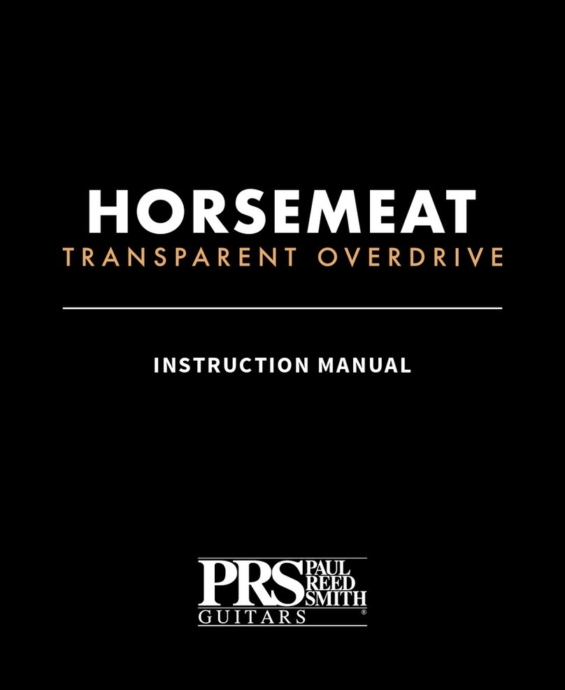 PRS Guitars HORSEMAT TRANSPARENT OVERDRIVE instruction manual