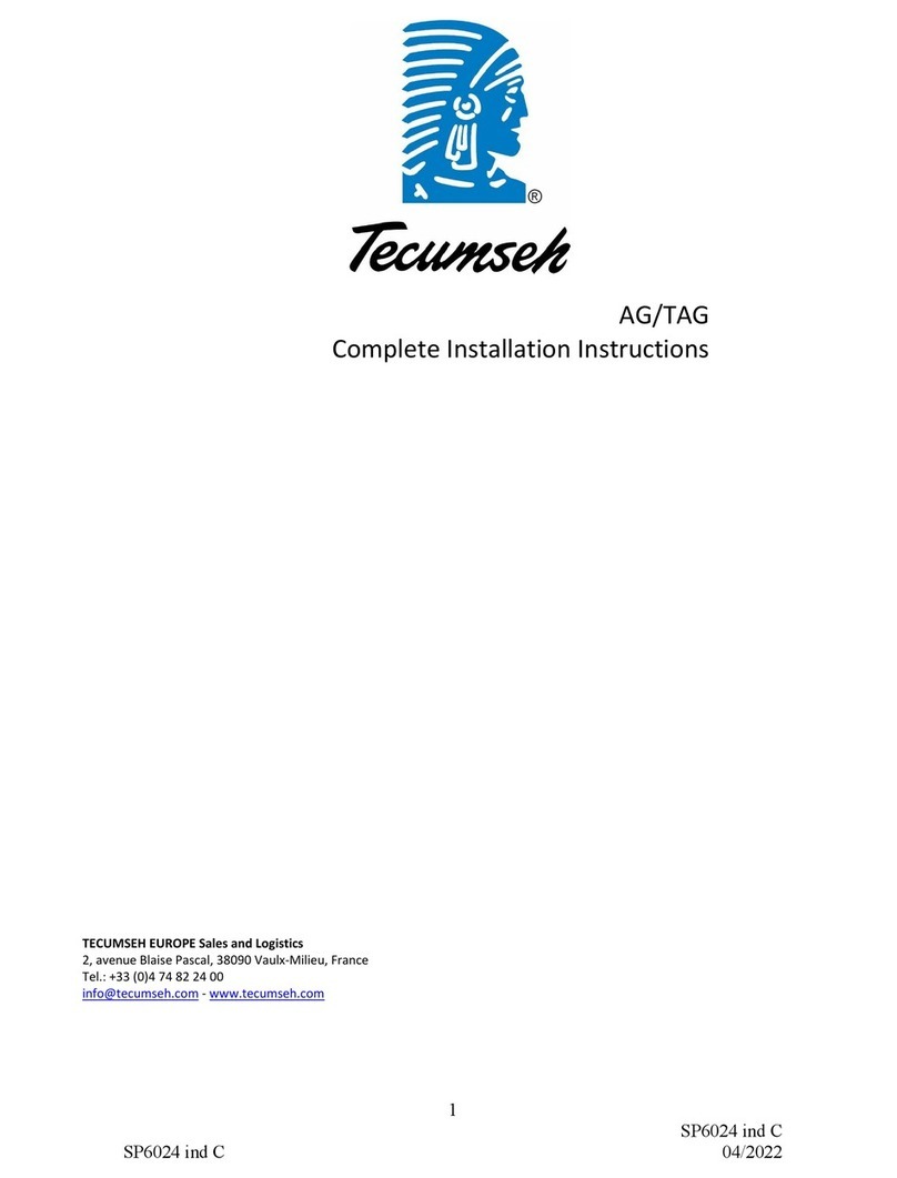 Tecumseh AG installation instructions