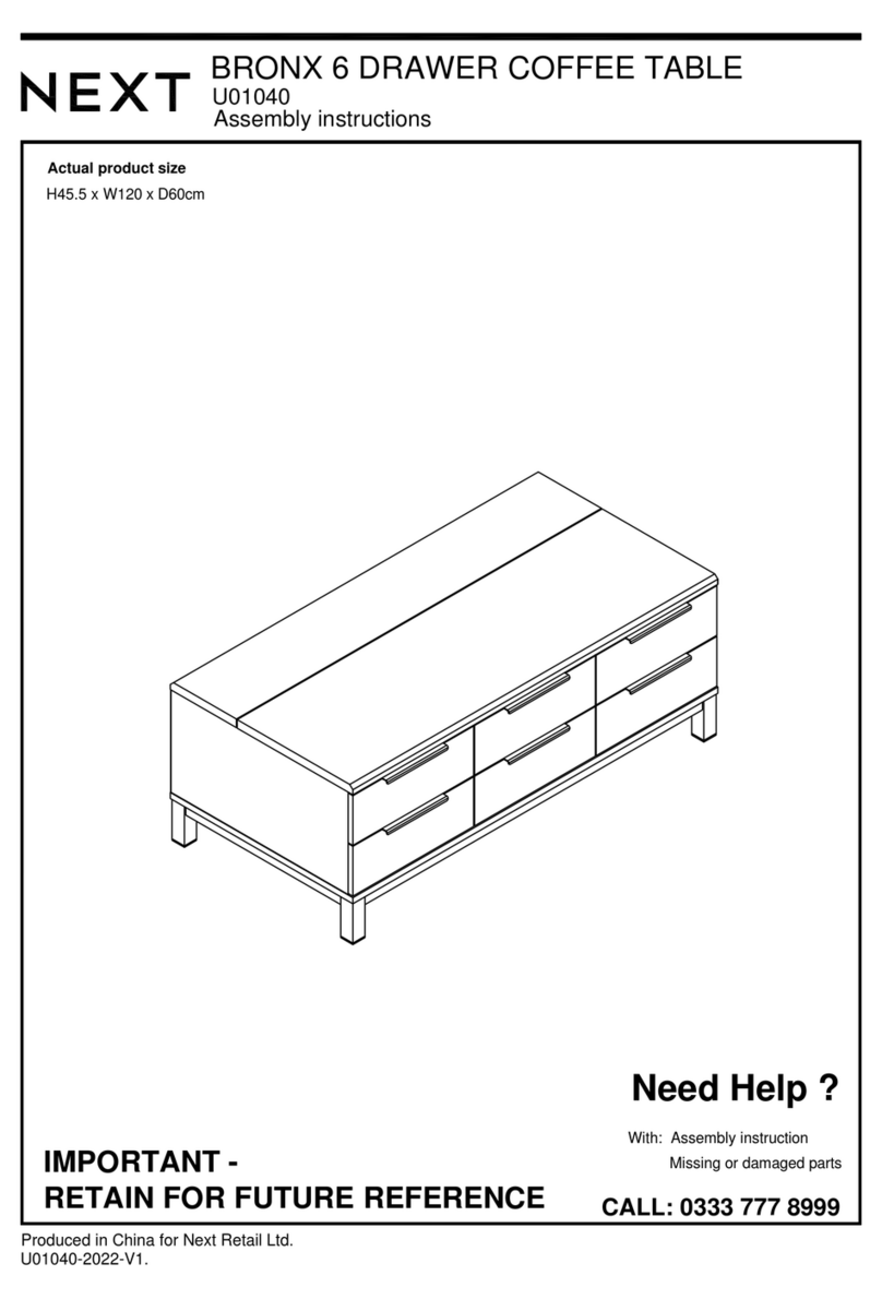 Next BRONX U01040 User manual Next BRONX U01040 User manual