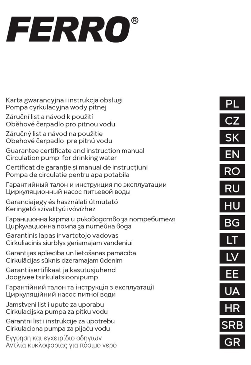 Ferro CP 15 1,5 Instruction manual and guarantee