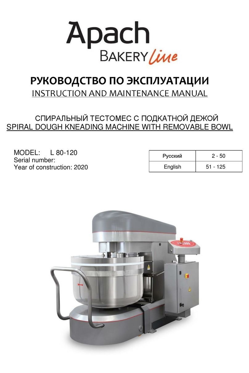 Apach BAKERY Line L 80 Instruction and maintenance manual