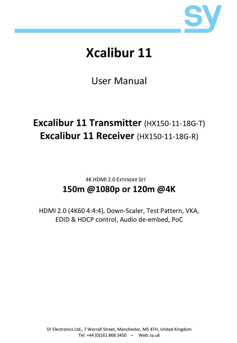 SY Excalibur 11 User manual