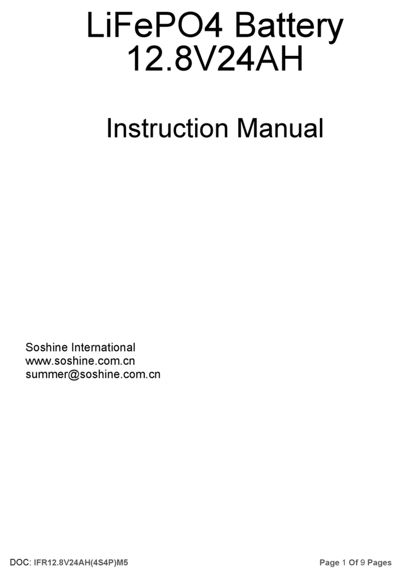 Soshine 12.8V24AH instruction manual