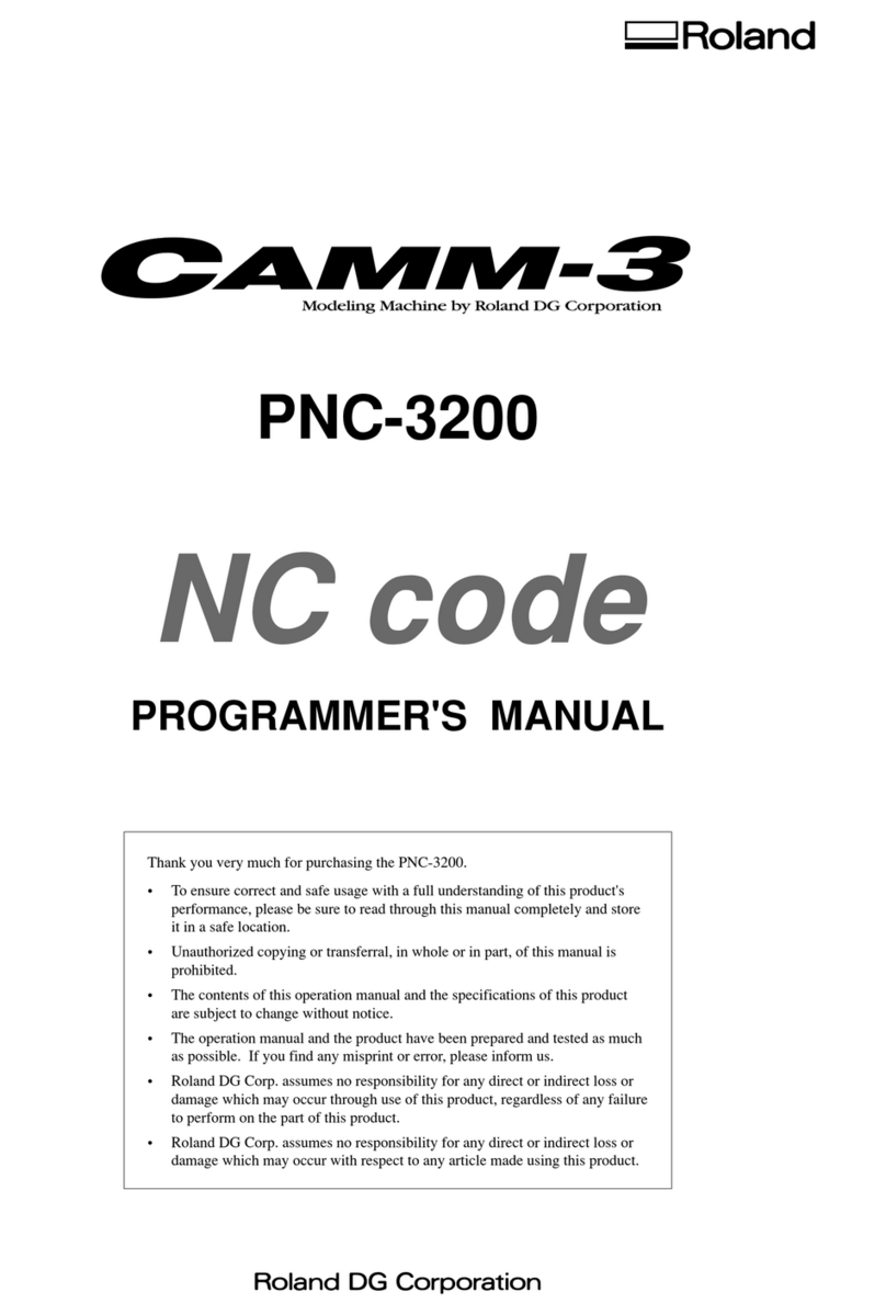 Roland CAMM-3 PNC-3200 Operating and maintenance manual
