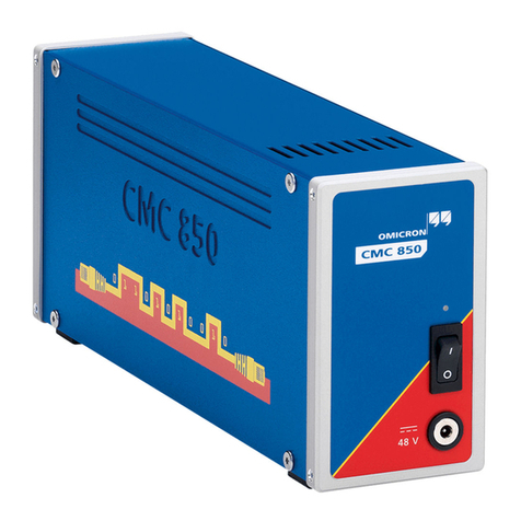 Omicron CMC 850 User manual