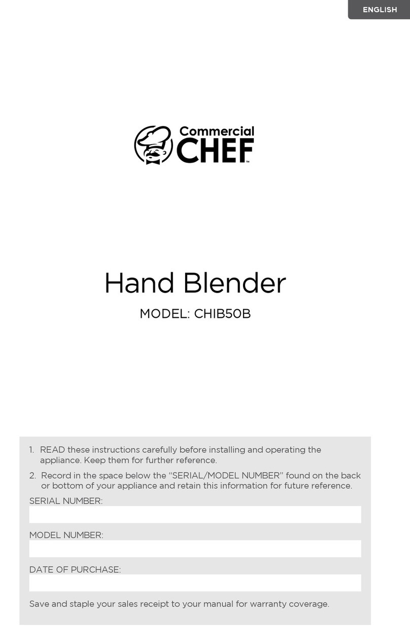 Commercial CHEF CHIB50B manual