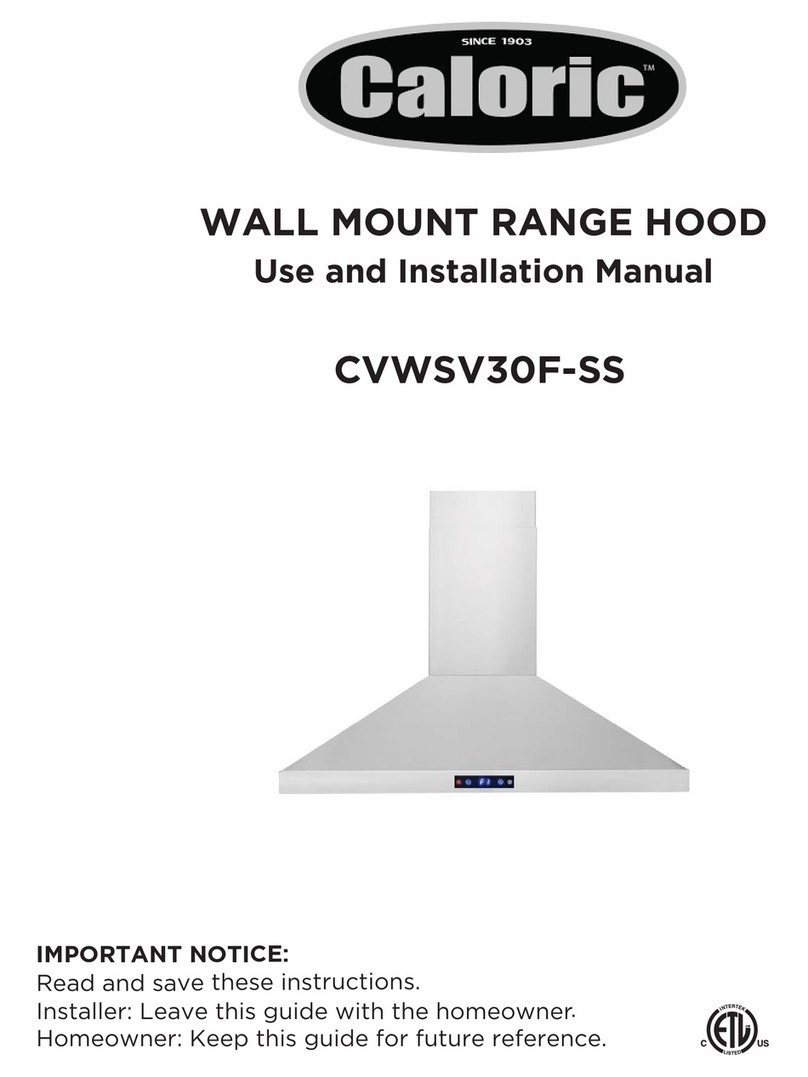 Caloric CVWSV30F-SS Use and installation  manual