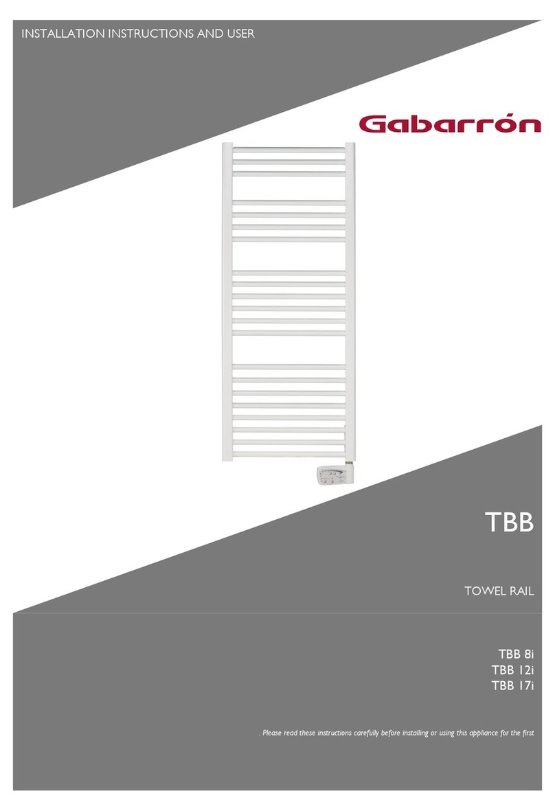 Gabarron TBB 8i Installation instructions and user guide
