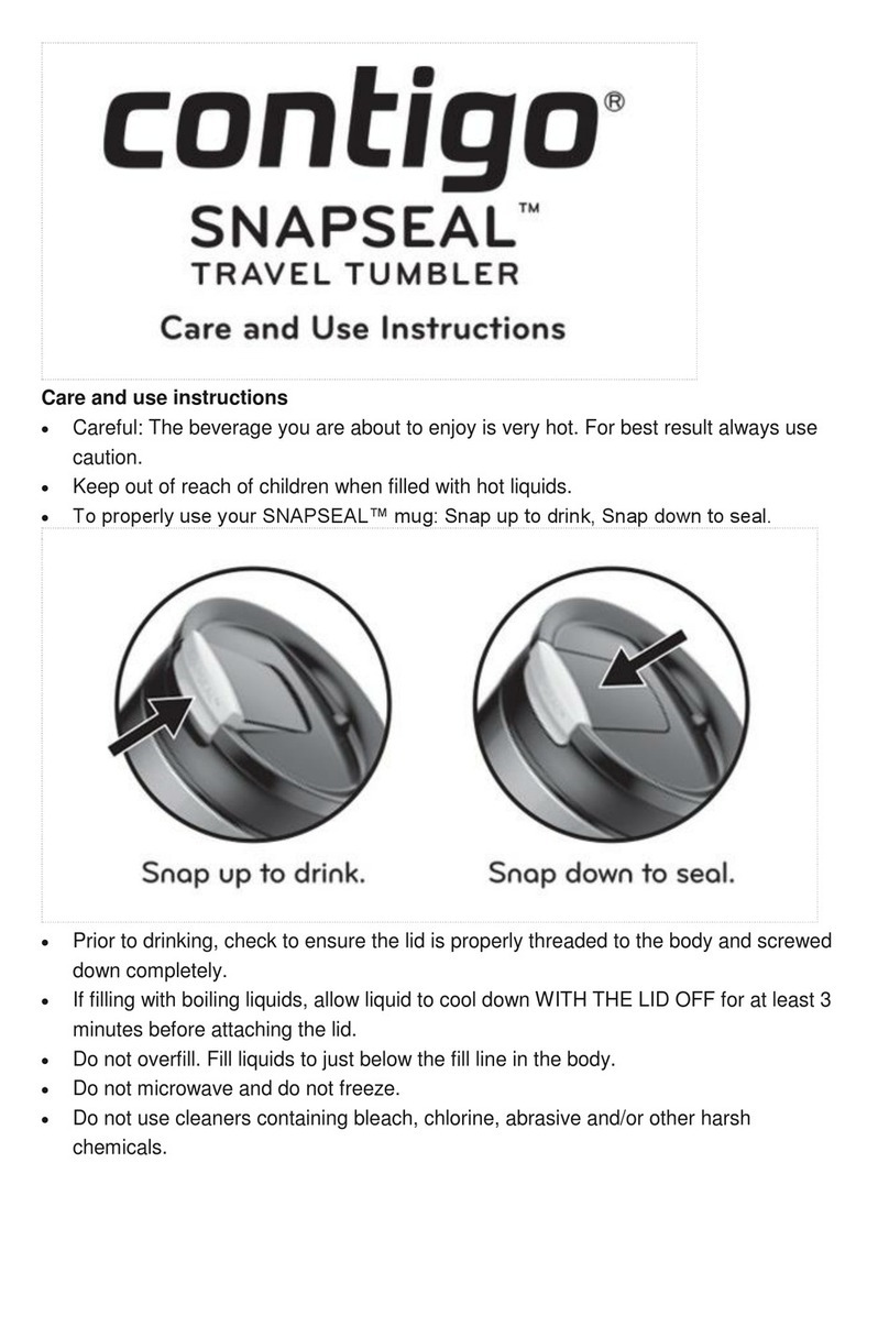 Contigo SNAPSEAL Care and use instructions