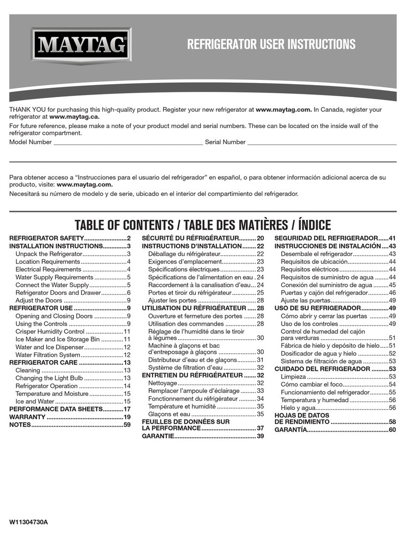 Maytag MFI2269FRW01 User manual Maytag MFI2269FRW01 User manual