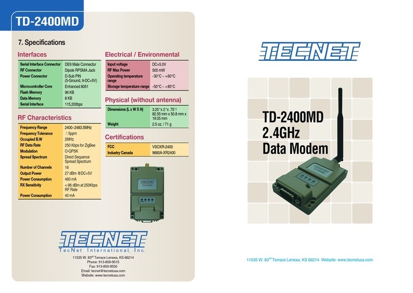 Tecnet TD-2400MD quick start guide