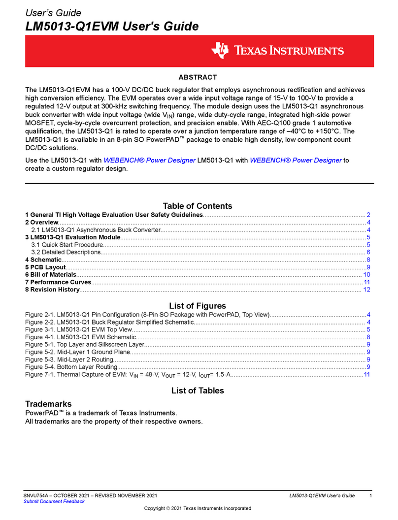 Texas Instruments LM5013-Q1EVM user guide