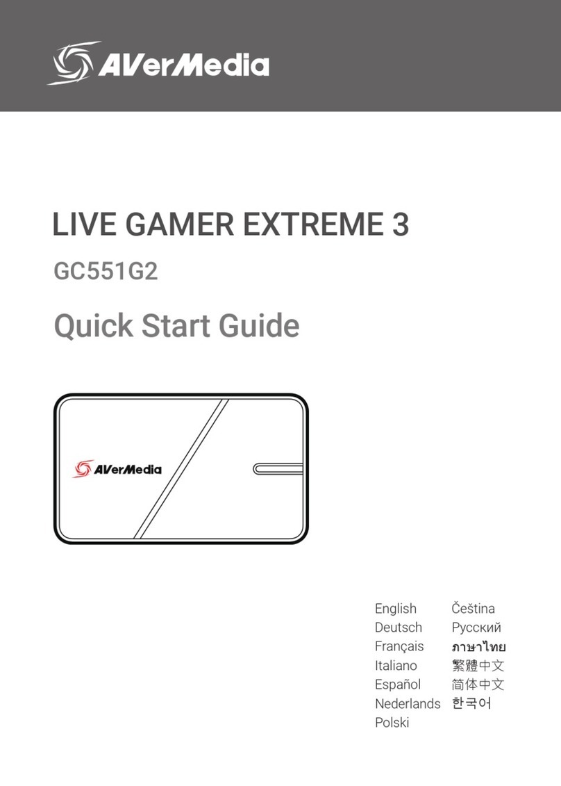 Avermedia LIVE GAMER EXTREME 3 quick start guide