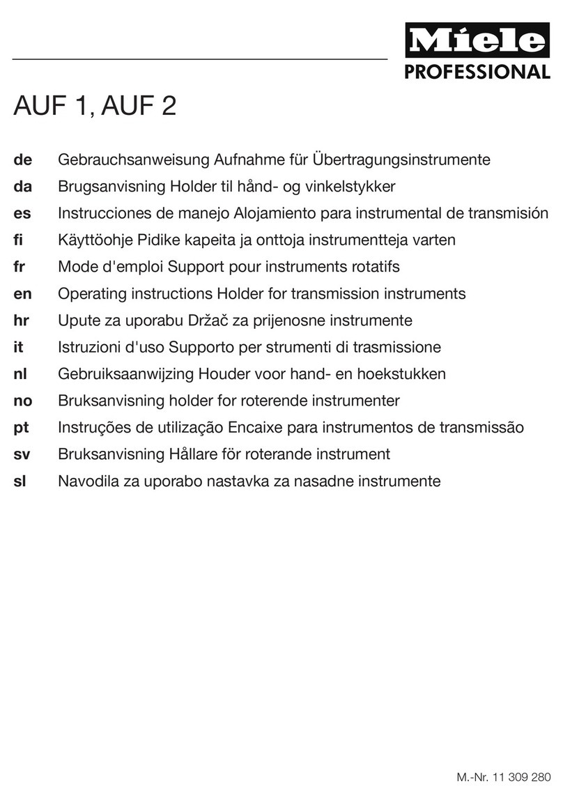 Miele professional AUF 1 operating instructions
