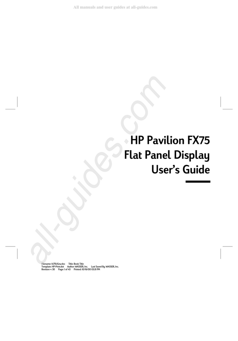HP Pavilion FX75 User manual