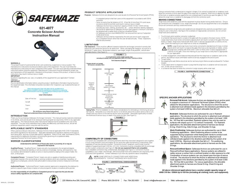 SafeWaze 021-4077 instruction manual