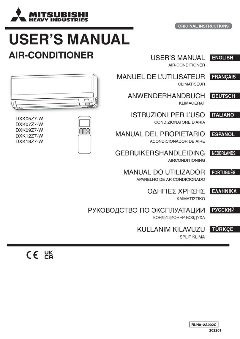 Mitsubishi Heavy Industries DXK05Z7-W User manual Mitsubishi Heavy Industries DXK05Z7-W User manual
