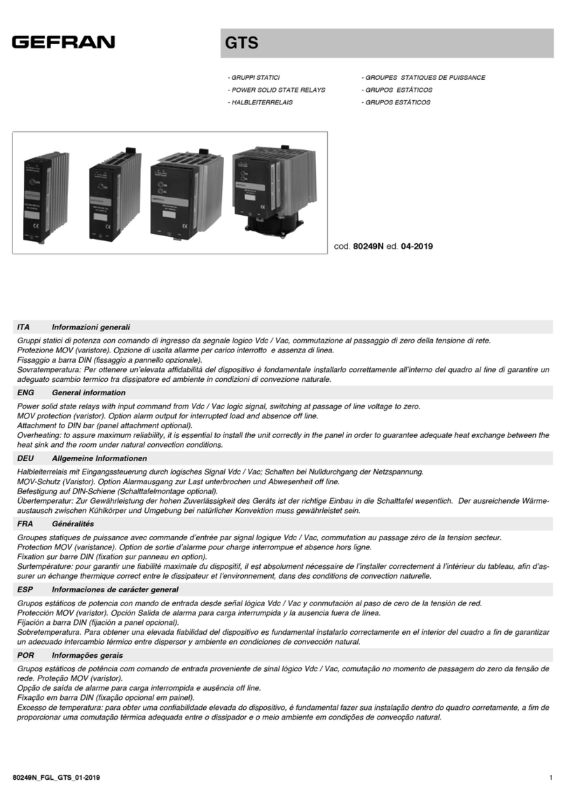 gefran GTS User manual gefran GTS User manual