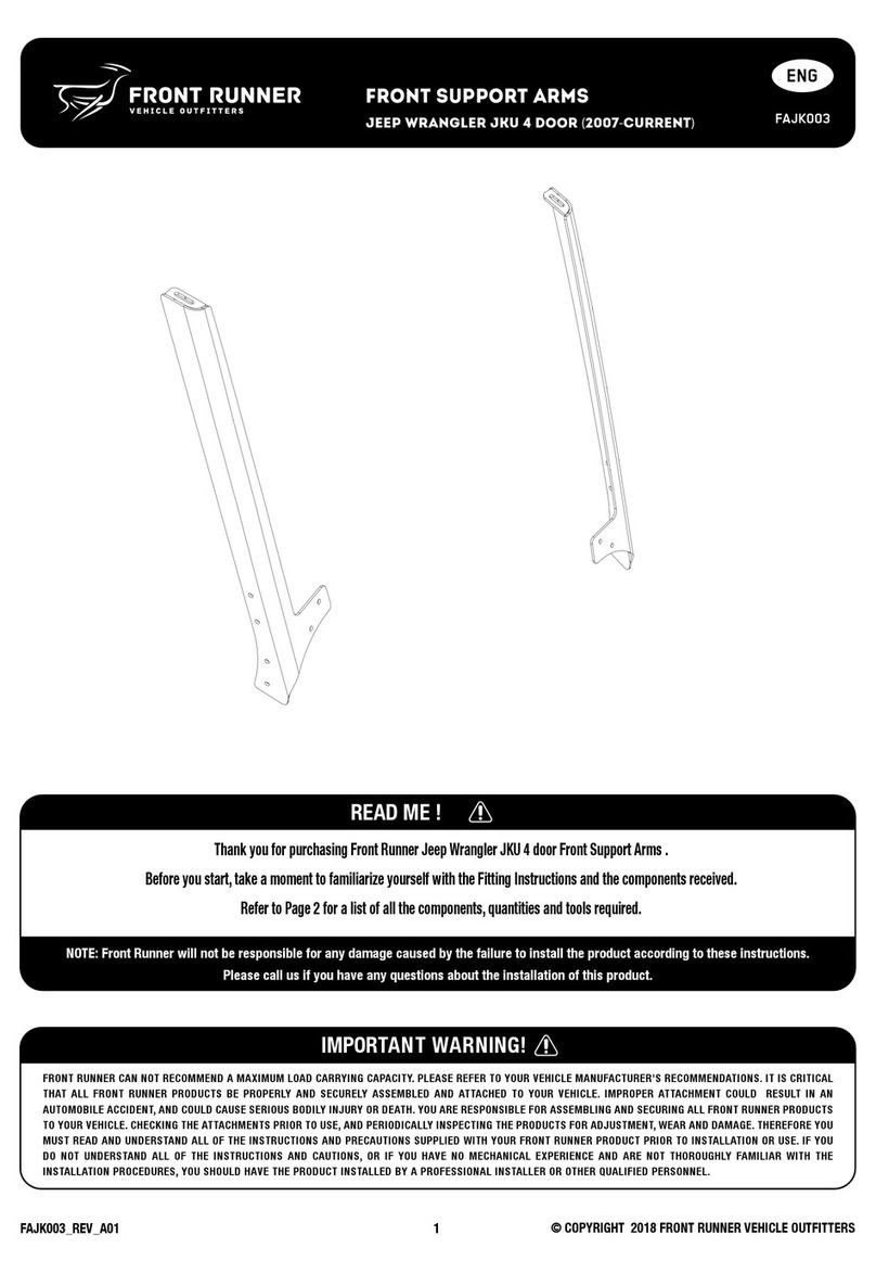 Front Runner FAJK003 User manual Front Runner FAJK003 User manual