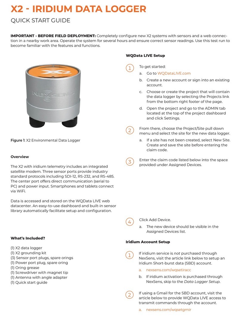 NexSens X2 quick start guide NexSens X2 quick start guide