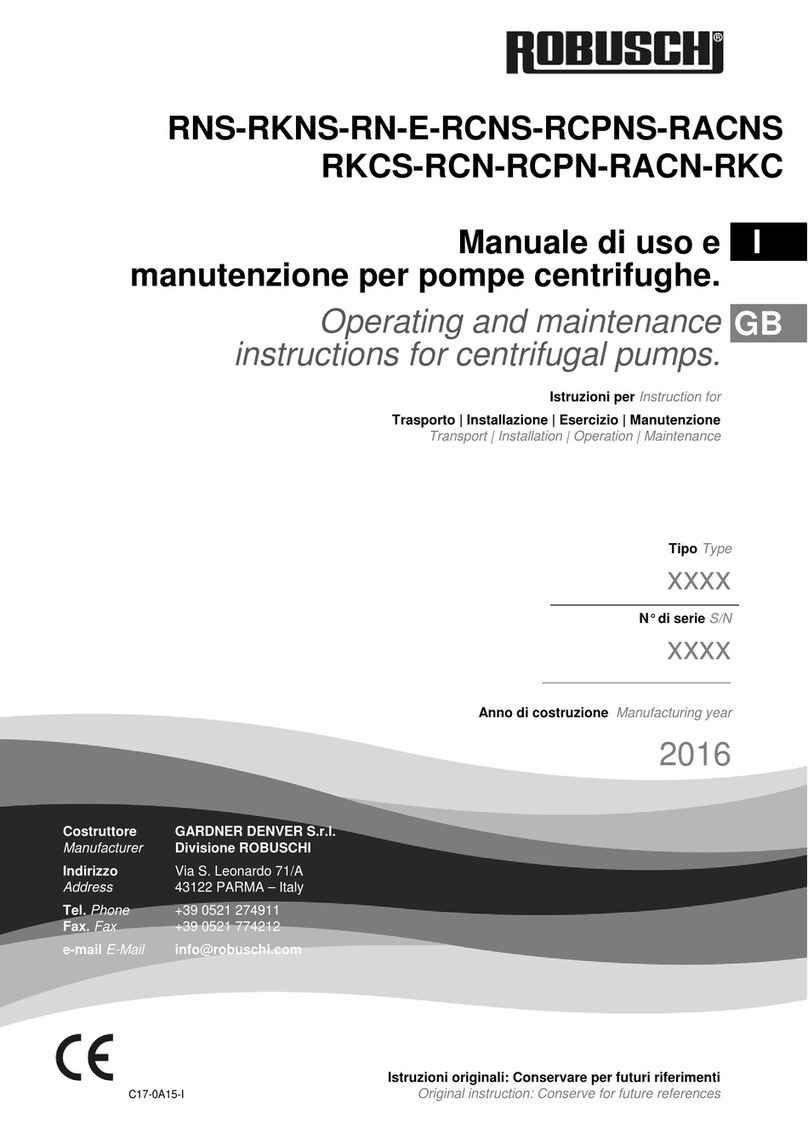 Robuschi RNS Series Operating and maintenance instructions