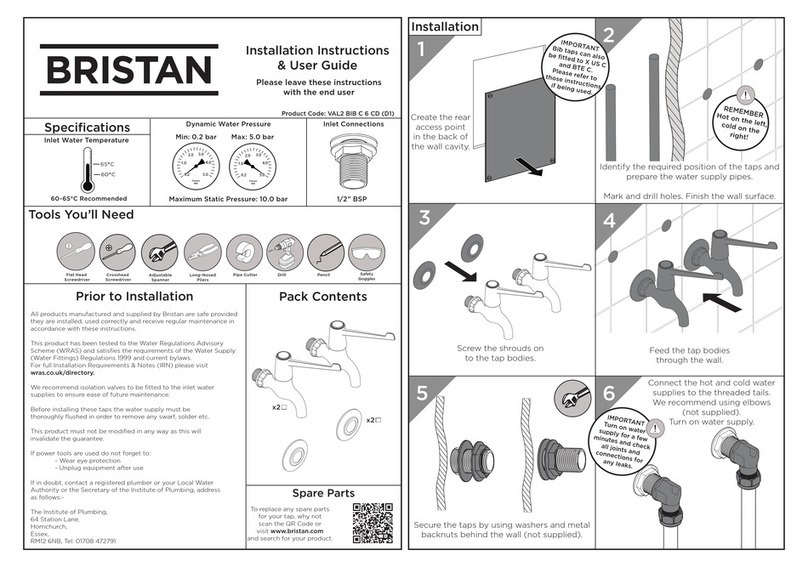 Bristan VAL2 BIB C 6 CD Wiring diagram