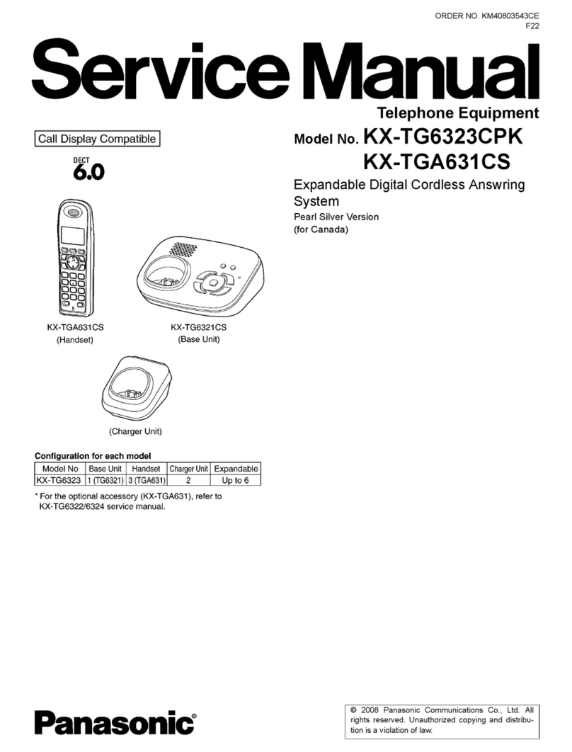Panasonic KX-TG6323CPK Service manual