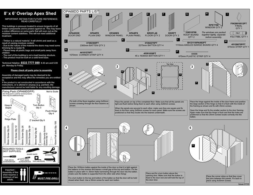 Forest garden OPA68DD quick start guide