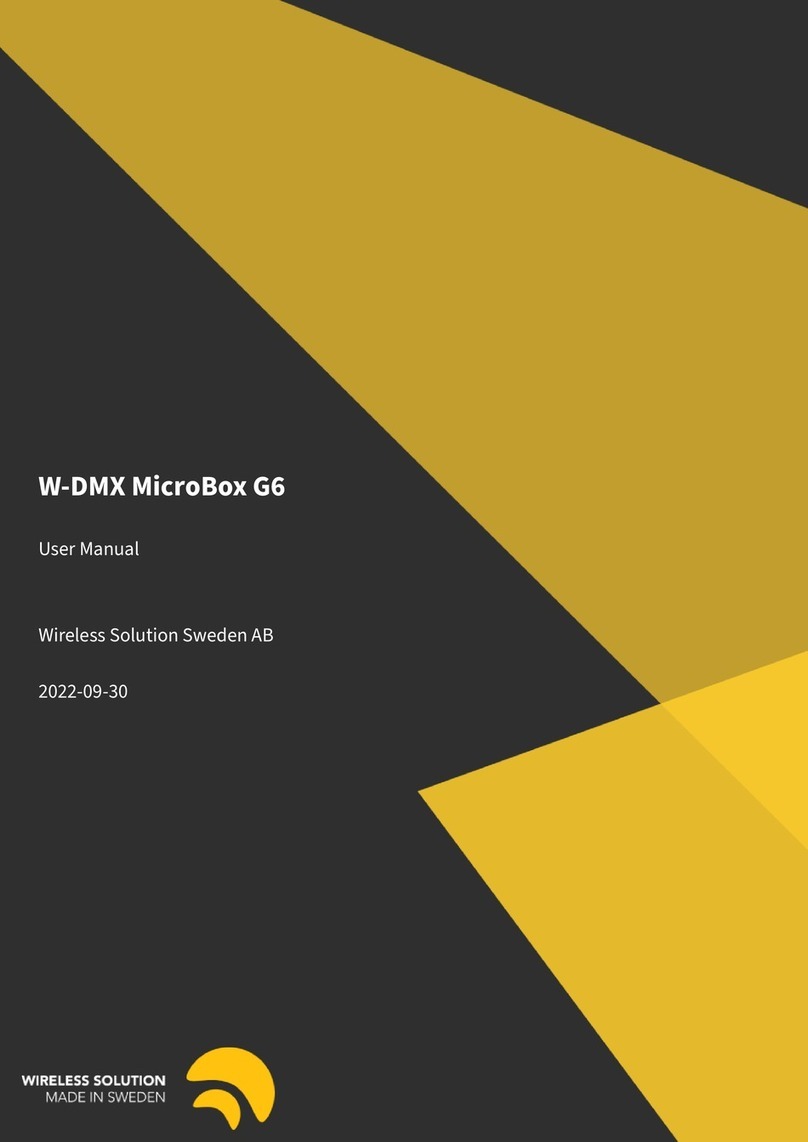 Wireless Solution W-DMX MicroBox G6 user manual