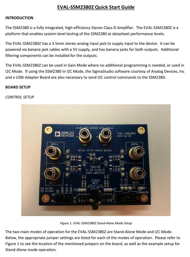 Analog Devices EVAL-SSM2380Z quick start guide