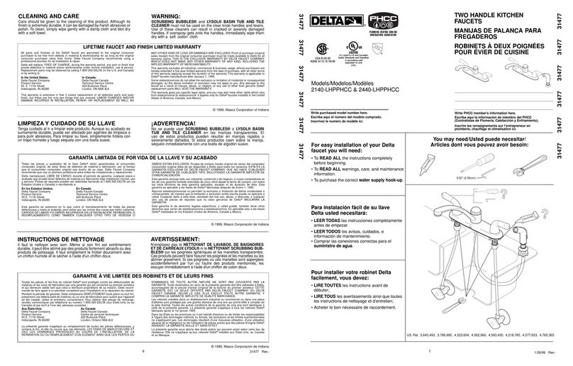 Delta 2140-LHPPHCC quick start guide