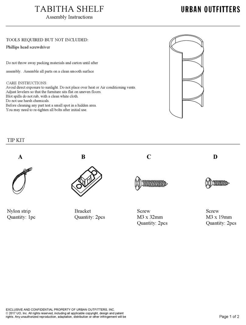 URBAN OUTFITTERS Tabitha 65443186 Assembly instructions