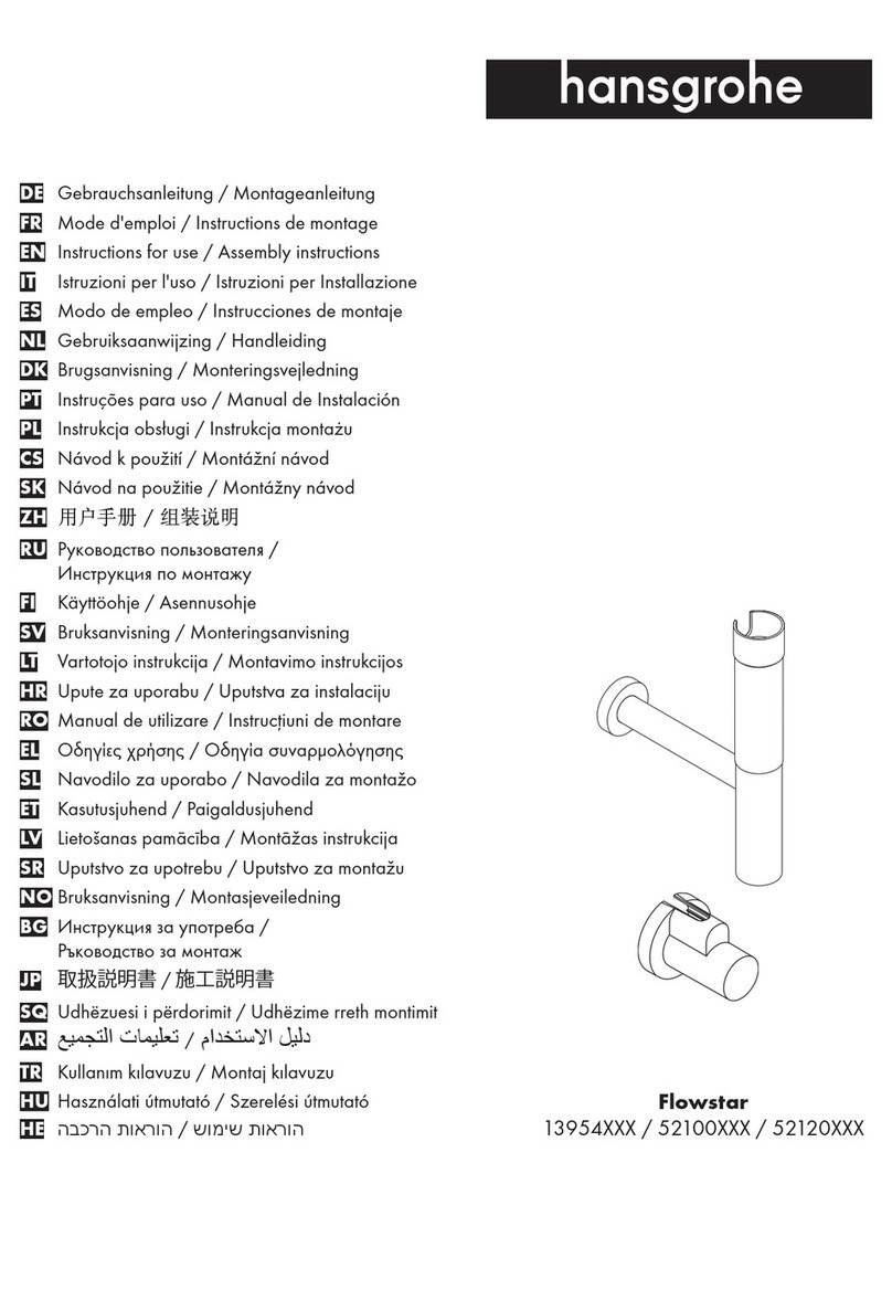 Hans Grohe Flowstar 13954 Series User manual Hans Grohe Flowstar 13954 Series User manual