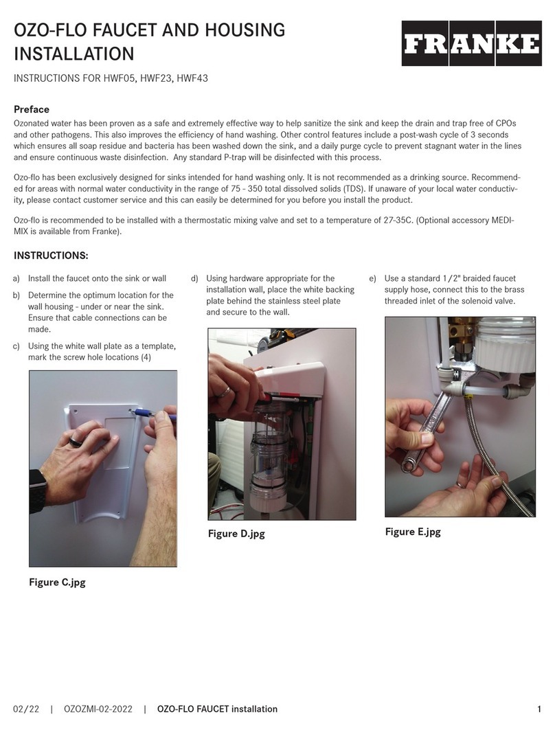 Franke HWF05 instructions