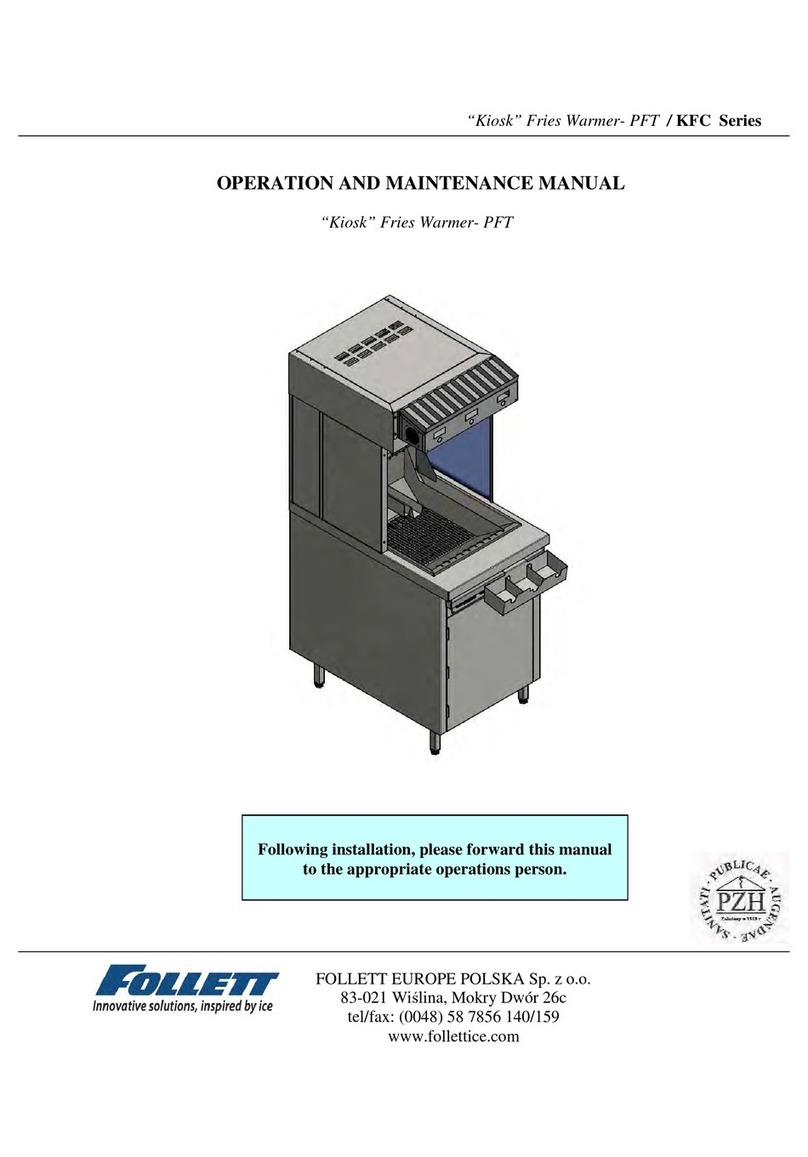 Follett PFT Series Operation and maintenance manual