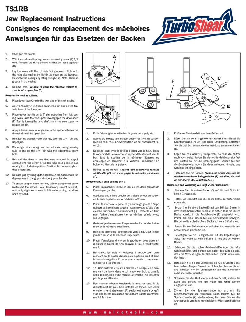 Malco TurboShear TS1RB Replacement instructions
